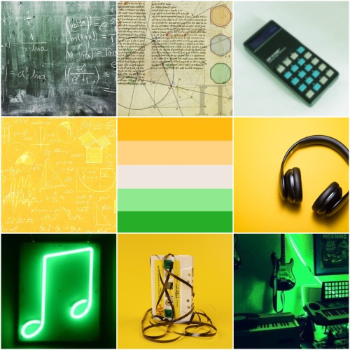 Nblnb Moodboard With Themes of Math and Music for @halokiwi <3