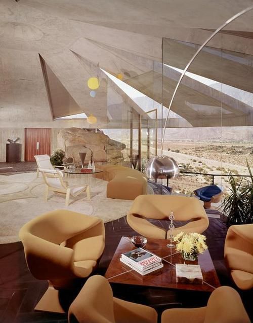 House for Mr Arthur Elrod, Palm Springs, California, 1968. Elrod house, architect John Lautner.