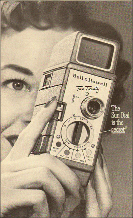 Bell & Howell, 1954ad detail; 8 mm movie camera1950sunlimited@flickr