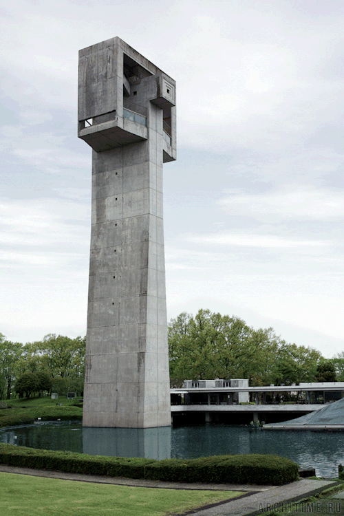 Observation tower, Matsumi Park, Tsukuba, Kiyonori Kikutake, 1976.