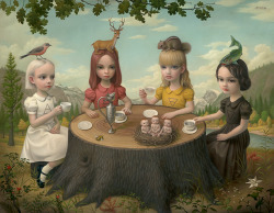 contemporary-artist-gallery:  Mark Ryden Allegory of the Four Elements 2006 28 x 36 in / 71 x 91.5 cm Oil on Canvas 