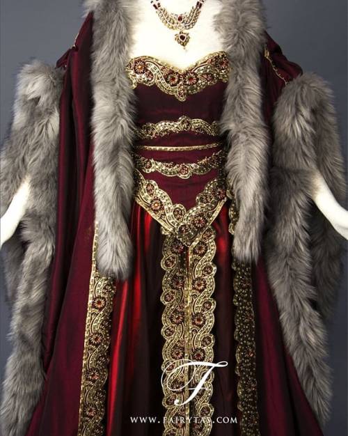 Decadent, lush and a deep blood red color, this robe is not made for an ordinary lady! What type of 