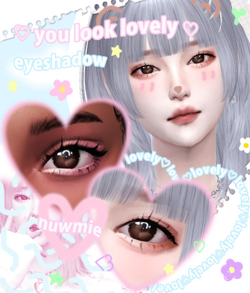 nuwmie: ♡ you look lovely ♡ eyeshadoweyeshadow for all your lovely sims (｡•̀ᴗ-)✧ sadly it doesn’t wo