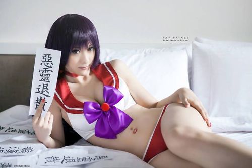 cosplaygirl: アサガヲBlog : 【台湾】セーラーマーズ・火野レイ　アダルトVerコスプレがエロい！！へそピアスっ！！