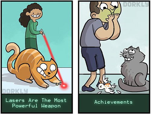 tastefullyoffensive:  Being a Cat is Like Being in a Videogame [dorkly]