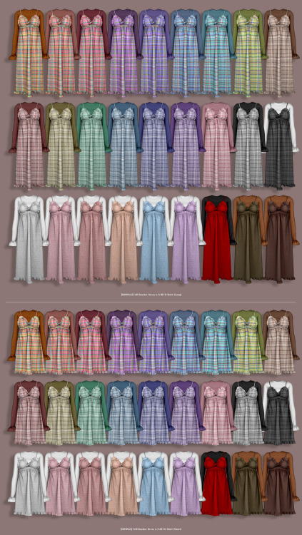 [RIMINGS] Frill Bustier Dress &amp; Frill Fit Shirt - FULL BODY 2- NEW MESH- ALL LODS- NORMAL MAP- 2