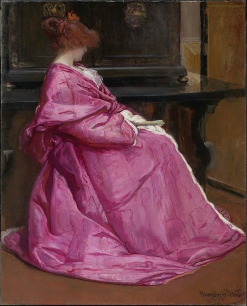 “Le domino rose” by John Humphreys Johnston, c. 1895