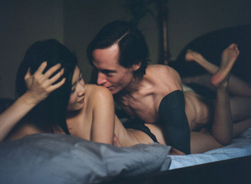 theaccretion:  sufficientnature:  Beautiful people   My wife and I sharing an intimate moment