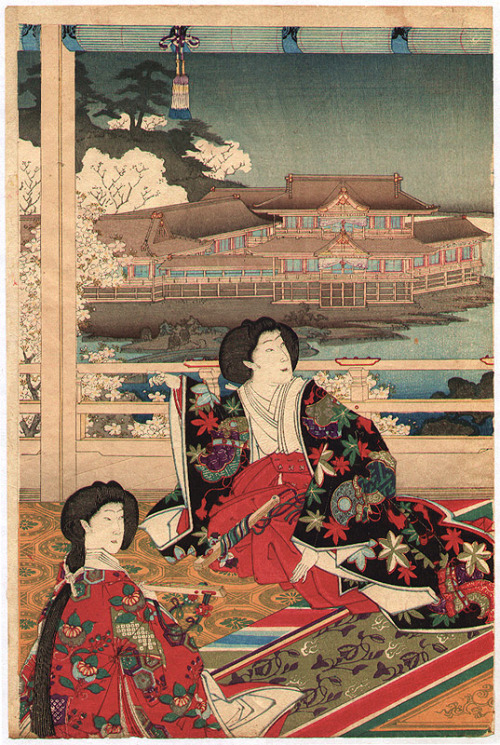 “Empress and Moon” by Toyohara Kunichika, 1880
