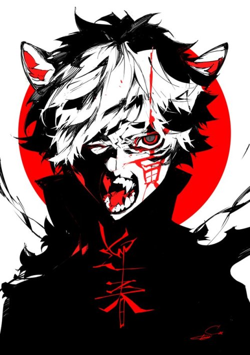 pinkgirl94: Hoshikawa posted an illustration of Atsushi in the half-tiger form to celebrate the New 