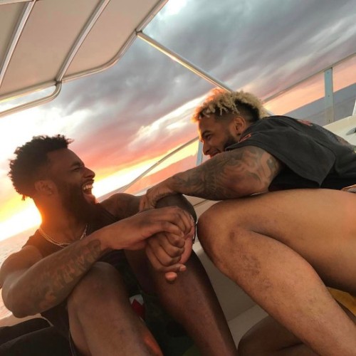 xxreesexx09: xemsays: xemsays: xemsays: NFL superstars, JARVIS LANDRY and ODELL BECKHAM JR. a budd