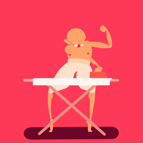 Tom Mathieson Animation & Design — GIF stands for gandhi ironing fabric -...