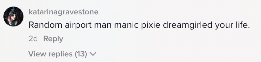 legoflowers:can a random airport man manic pixie dreamgirl my life pls