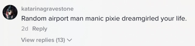 legoflowers:can a random airport man manic pixie dreamgirl my life pls