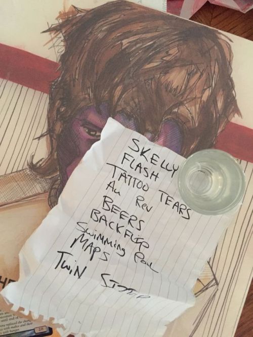 punkpretendingtobeasuit:  Last night was awesome, free shot and shot glass of tequila from Smith Street, Front Bottoms set list and Mathew signed my Record! 
