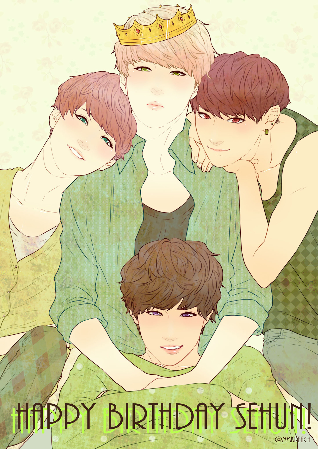 mmkpeach-100:  Happy Birthday SEHUN^^ セフナおめでとさん☆ 遅刻だけどな（T▽T）