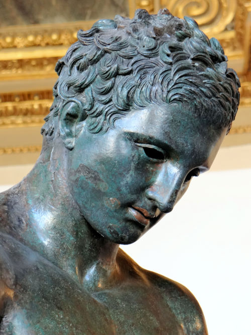 ancientart:The Croatian Apoxyomenos—A Bronze Athlete. It is thought to be a Hellenistic or Roman rep