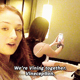 suicideblonde:  Maisie Williams + Sophie Turner + Vine