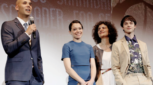 tatmasmile:   @tatianamaslany @danedehaan &amp; #KimNguyen at the #Cannes2016 Premiere of #TwoLo