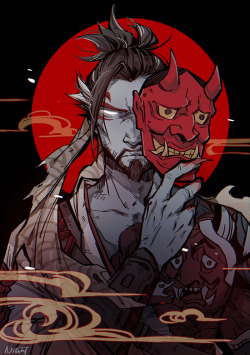 night-cf: Demon Hanzo (I love this new skin！ 