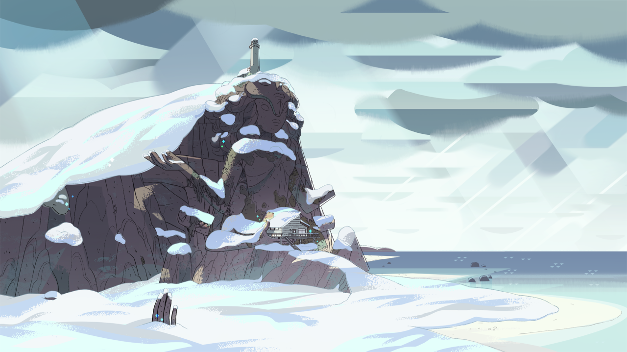 A selection of Backgrounds from the Steven Universe episode: Winter ForecastArt Direction: