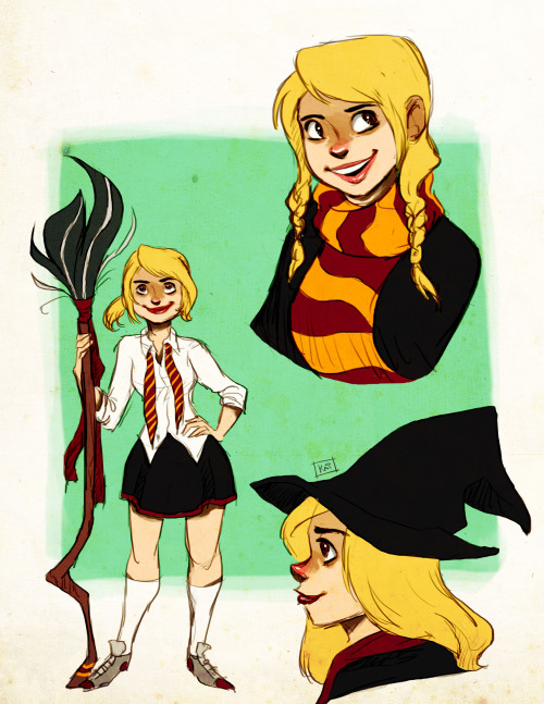 kai-art:  Rose as a Gryffindor. Which houses do you guys think the others would be in? 