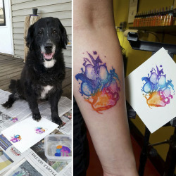 awwww-cute:  Dog paw print art is great fun