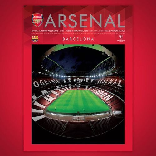 Who&rsquo;s heading to #EmiratesStadium tonight? This is the cover of the matchday pro&helli