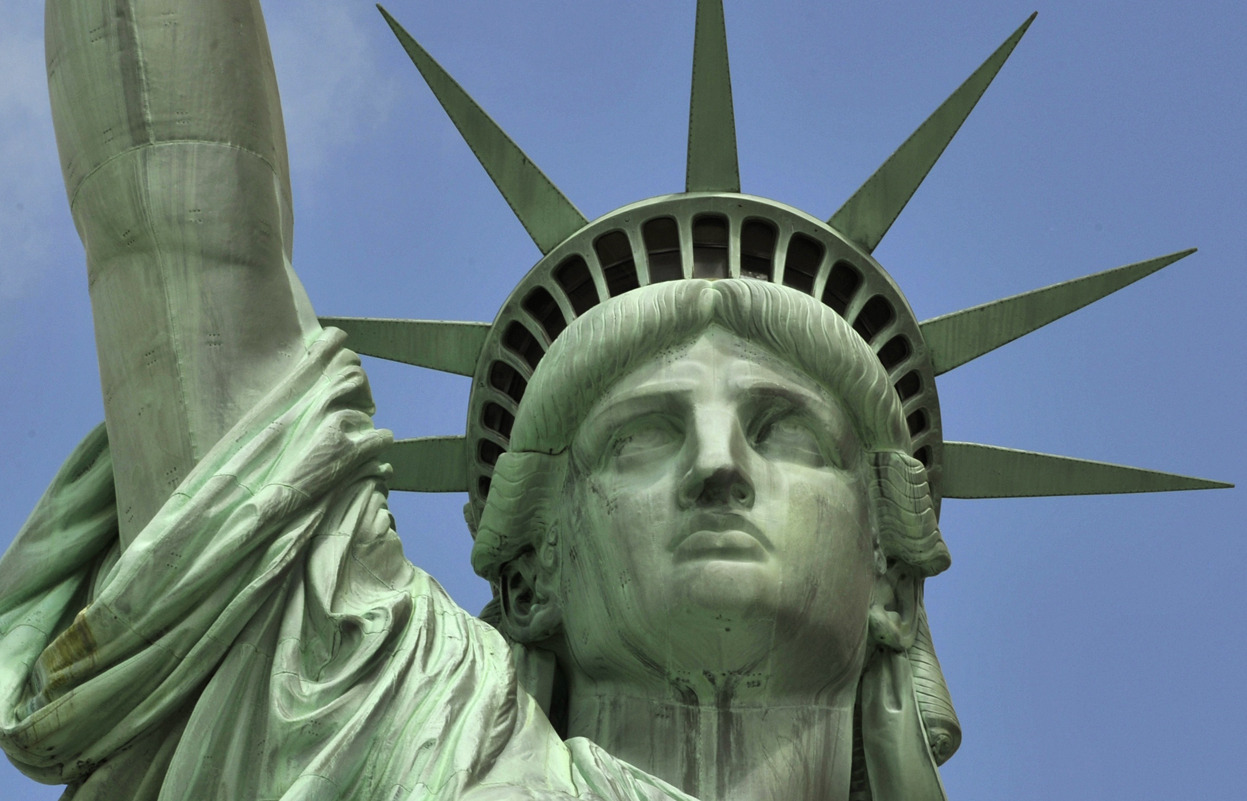 From The Statue of Liberty: 127 Years at America’s Gateway, one of 36 photos. A view of the Statue of Liberty, as Liberty Island opens to the public on July 4, 2013 for the first time since Superstorm Sandy slammed into the New York area. The Statue...