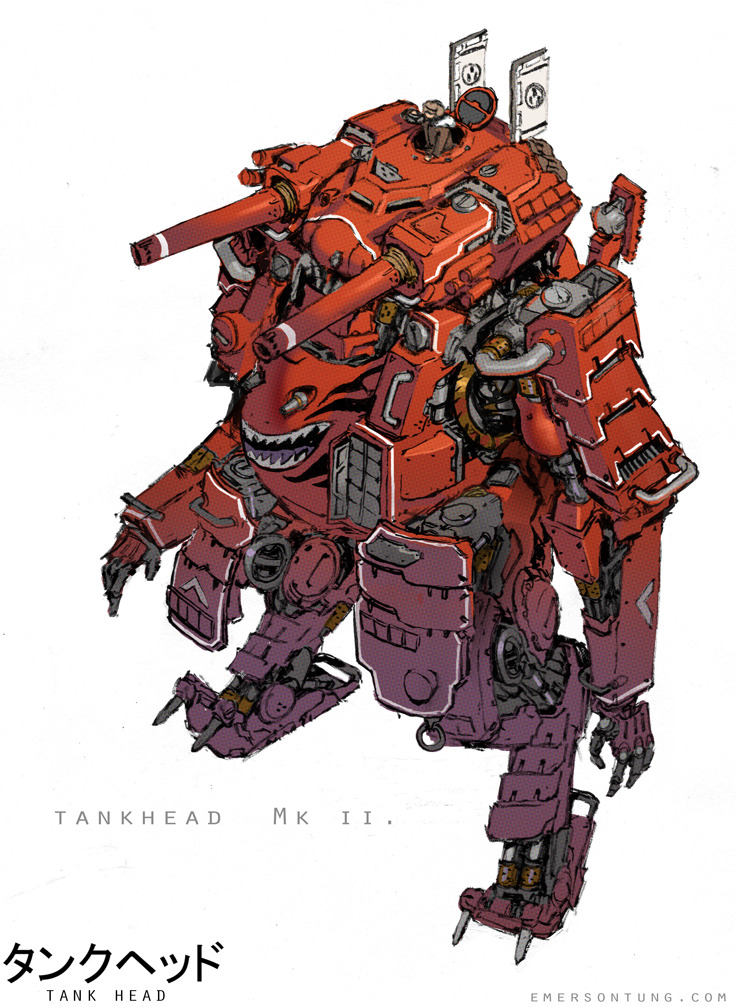 emersontung:  TankHead Mk. II  A heavier, more armored version of TankHead. Presented