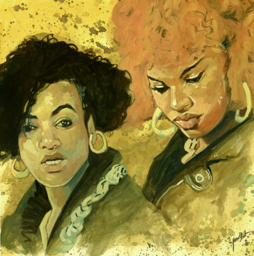 Salt N Pepa painting by Jon Stich