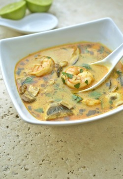 chefthisup:  Thai Coconut Soup. Get the recipe here » http://bit.ly/1mzNM9g