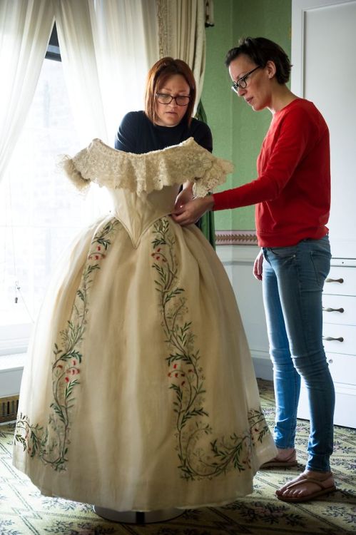 historicroyalpalaces: A never before seen dress made for and worn by Queen Victoria is now on displa