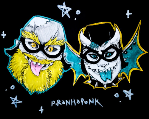 HAPPY SPOOKTOBER from the sharpest homies, Crash McLarson &amp; Cadet @piranhabat!