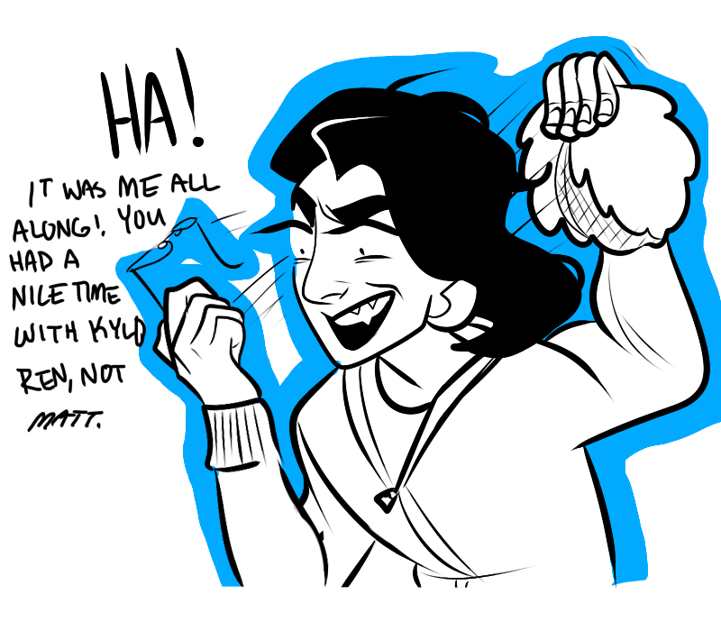 ashsart:  i love that au where rey likes matt and has no idea its kylo, but i also