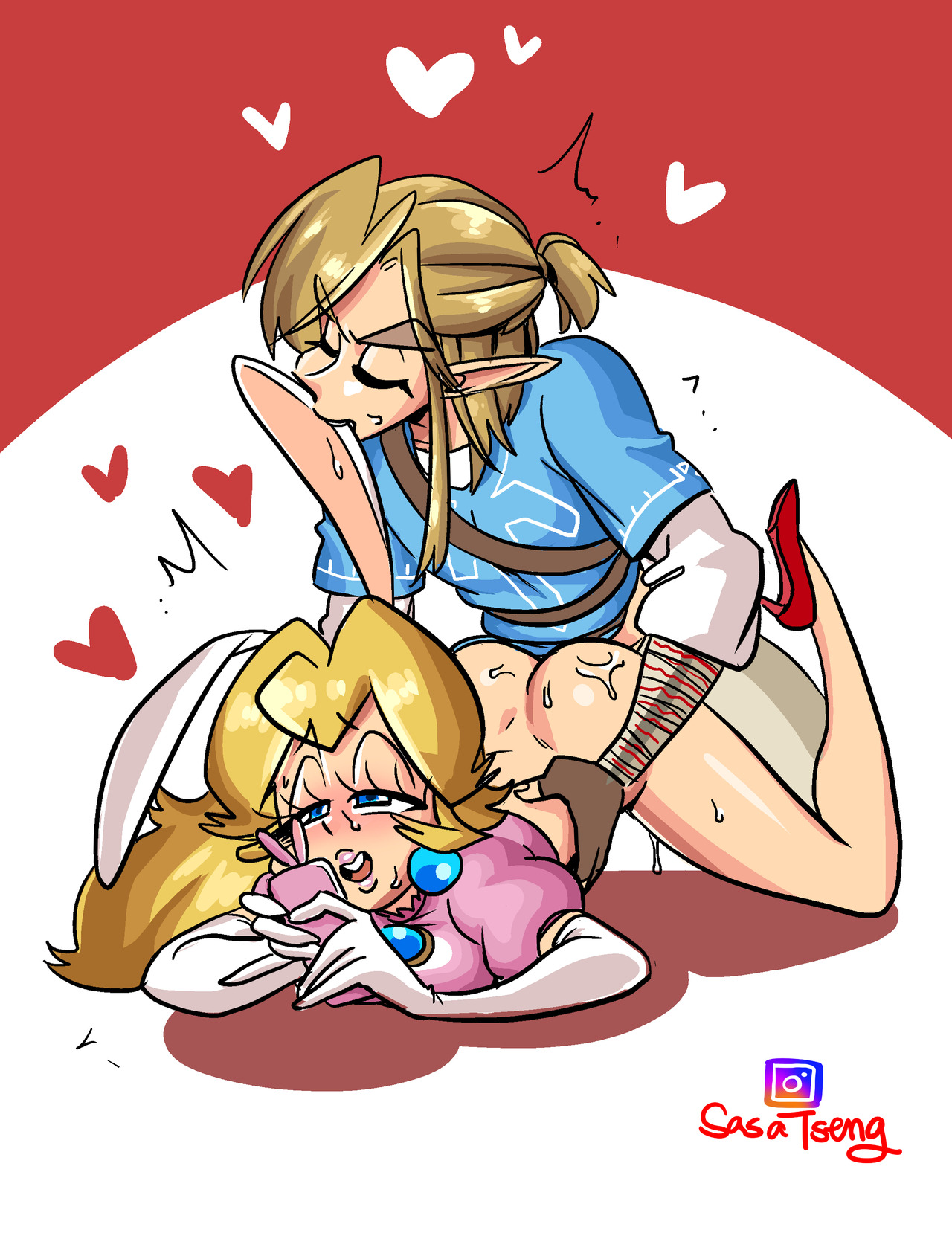 dconthedancefloor: Rabbid Peach uwu While Link slams her in her rabbid hole…yeah