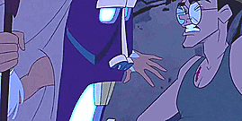 toy-dory:  The power to heal: Kida and Milo first meet each other.