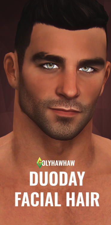 golyhawhaw:DUODAY FACIAL HAIRHello! This is a sort of sharp 5 o clock shadow style facial hair. We