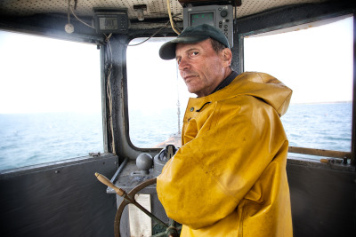 Captain Alan in the wheelhouse.
More images from this ongoing series at sea can be seen here.