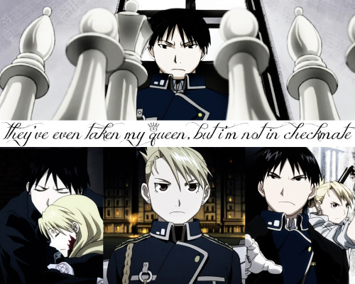 malonna:  13(ish) Days of FMA - Day 11: Team Ed or Team Mustang - TEAM MUSTANG FTW! Mustang or Ed? Mustang every god damn time. Easily. And it gave me an excuse to do some chess piece inspired work. 