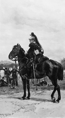 met-european-paintings:A Dragoon on Horseback by Édouard Detaille, European PaintingsBequest 