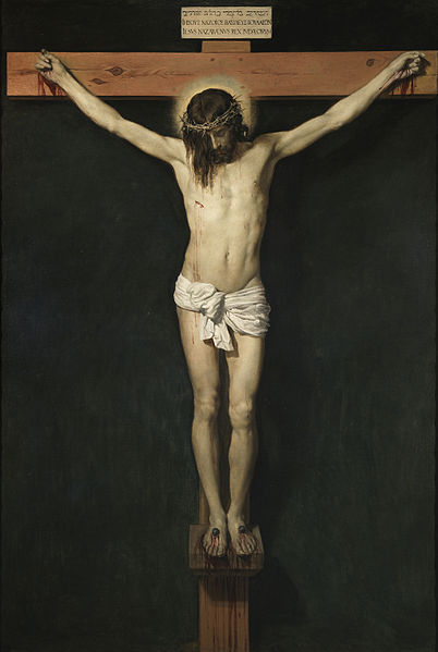 fyhcreepyreligiousart:Christ Crucified by Diego VelazquezDepicting the famous execution of Jesus, im