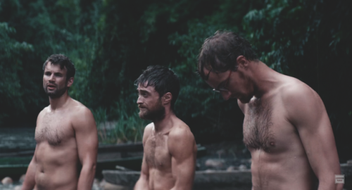 celebrityscenes:  Alex Russell, Joel Jackson and Daniel Radcliffe in Jungle