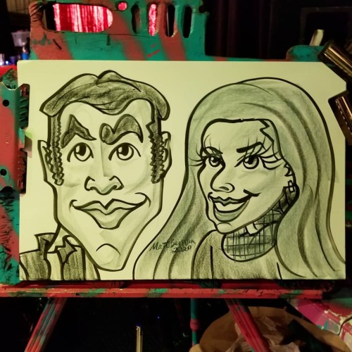 I’m doing caricatures at the Luv Buzz