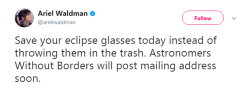 As-Warm-As-Choco: Don’t Throw Your Eclipse Glasses In The Trash. You Can Donate