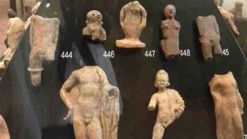 Votive offerings found from Mater Matuta temple at Satricum.