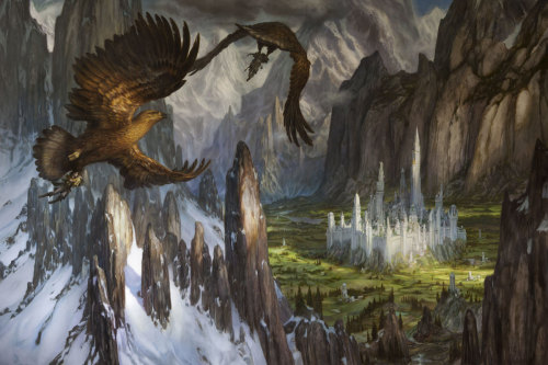 DONATO GIANCOLAHuor and Hurin Approaching GondolinOil on Linen112&quot; x 73&quot;