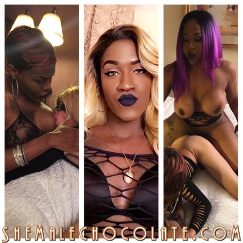 Just what you been waiting for three hot sexy ebony Shemale PORNSTAR Get together and TURN UP THE HE