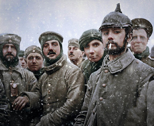 Troops during the Christmas Truce of WW1 (1914)