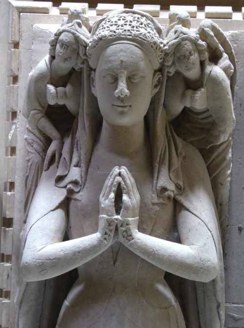 Monument in Haccombe Church, Devon, of Philippa Archdekne, heiress of Haccombe (died 1411)and wife o